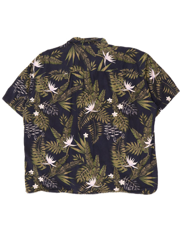 Jack & Jones Chemise à Manches Courtes Homme 2XL Bleu Marine Coton Floral