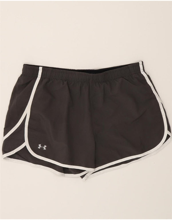 Under Armour Short de sport Heat Gear pour femme UK 14 Gris moyen Polyester