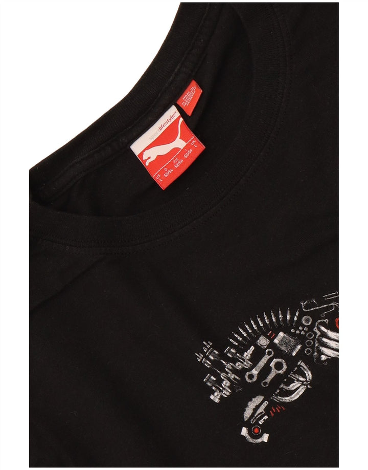 Puma T-shirt graphique pour hommes, grand, noir