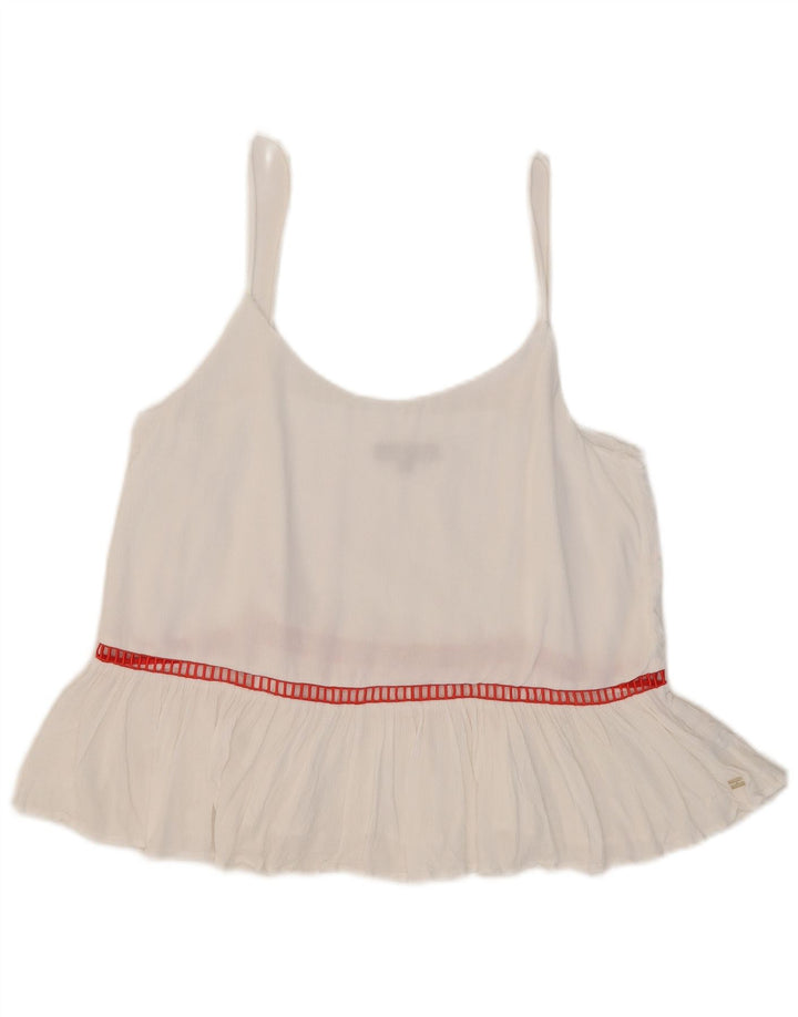 Tommy Hilfiger Femmes Cami Top US 8 Moyen Blanc Rayé