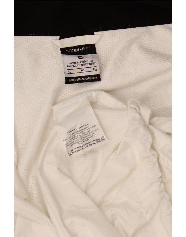 Nike Veste coupe-vent Storm-Fit pour homme UK 42 XL Blanc Colorblock