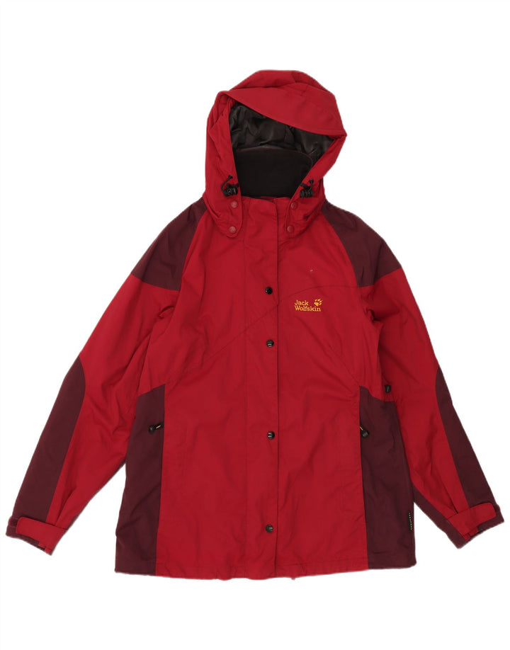 JACK WOLFSKIN Veste coupe-vent pour femme UK 12/14 Rouge moyen Colourblock