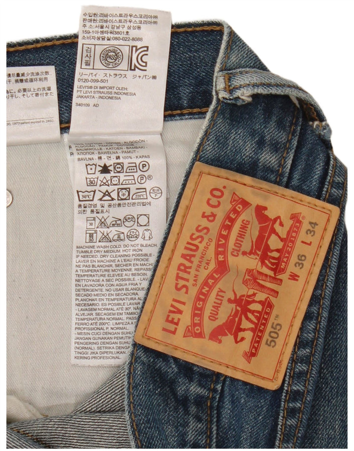 Levi's Jean Droit 505 Homme Bleu W36 L34 Coton