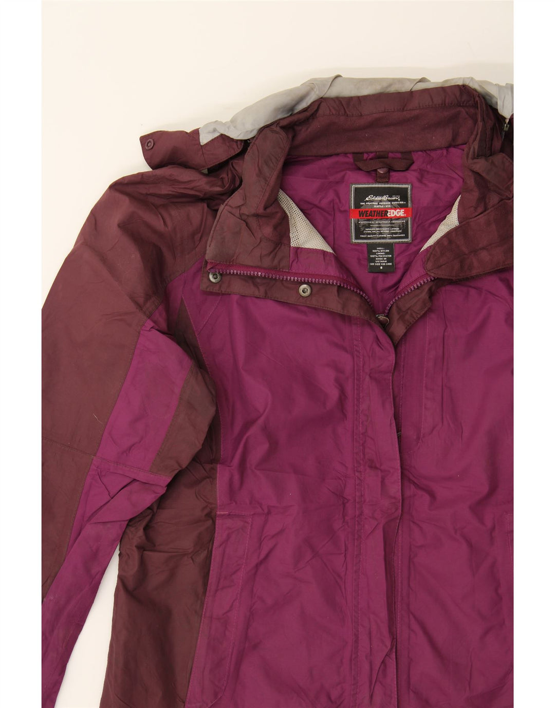 EDDIE BAUER Womens Weather Edge Windbreaker Jacket UK 10 Small Purple Vintage Eddie Bauer and Second-Hand Eddie Bauer from Messina Hembry 