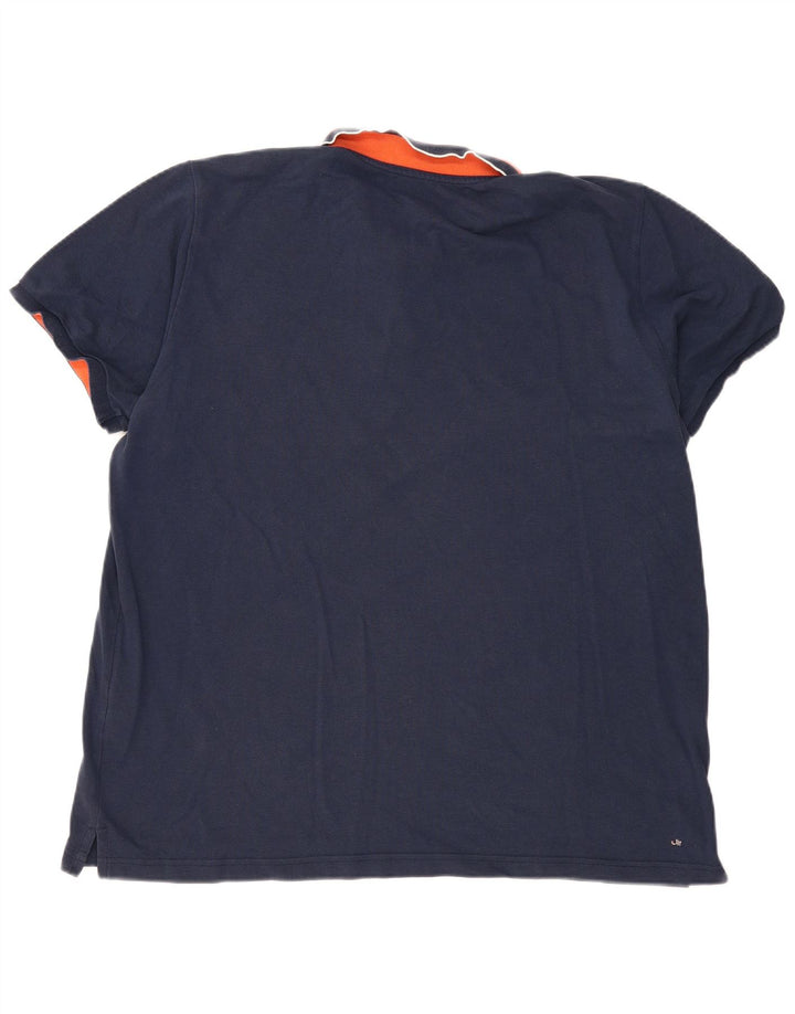 ADIDAS Polo Homme 2XL Bleu Marine Colorblock Coton