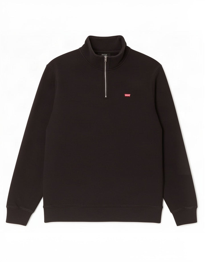 Levi's Pull Standard Zip Neck Homme Noir Coton