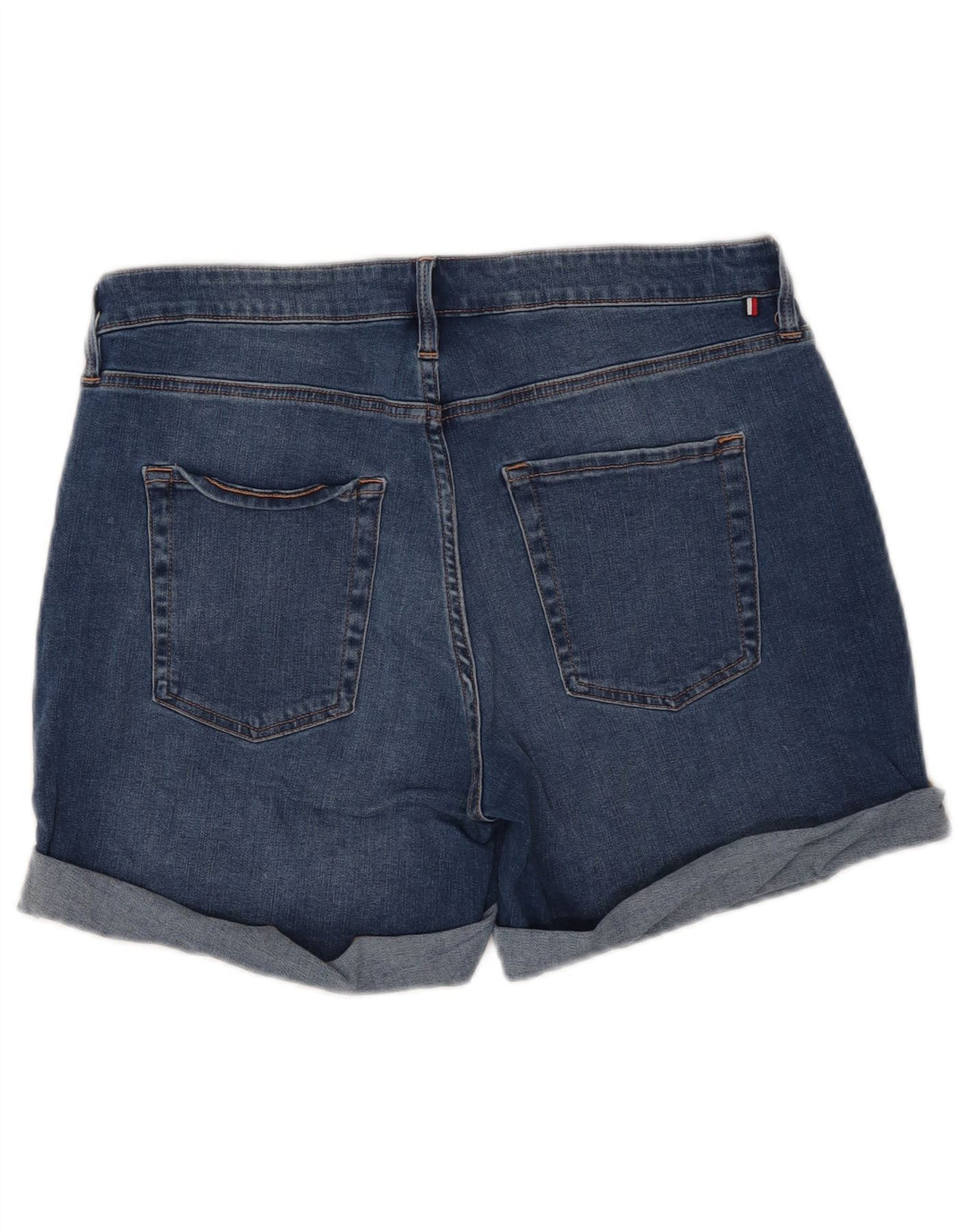 TOMMY HILFIGER Short en jean pour femme US 12 Large W34 Bleu Coton
