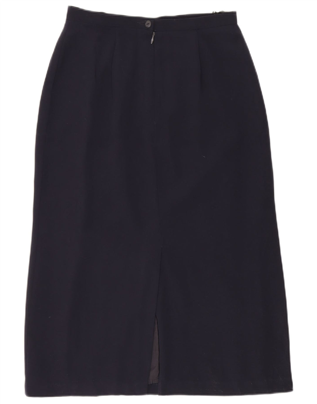 MARKS & SPENCER Womens Midi Skirt UK 14 Medium W30  Navy Blue Polyester
