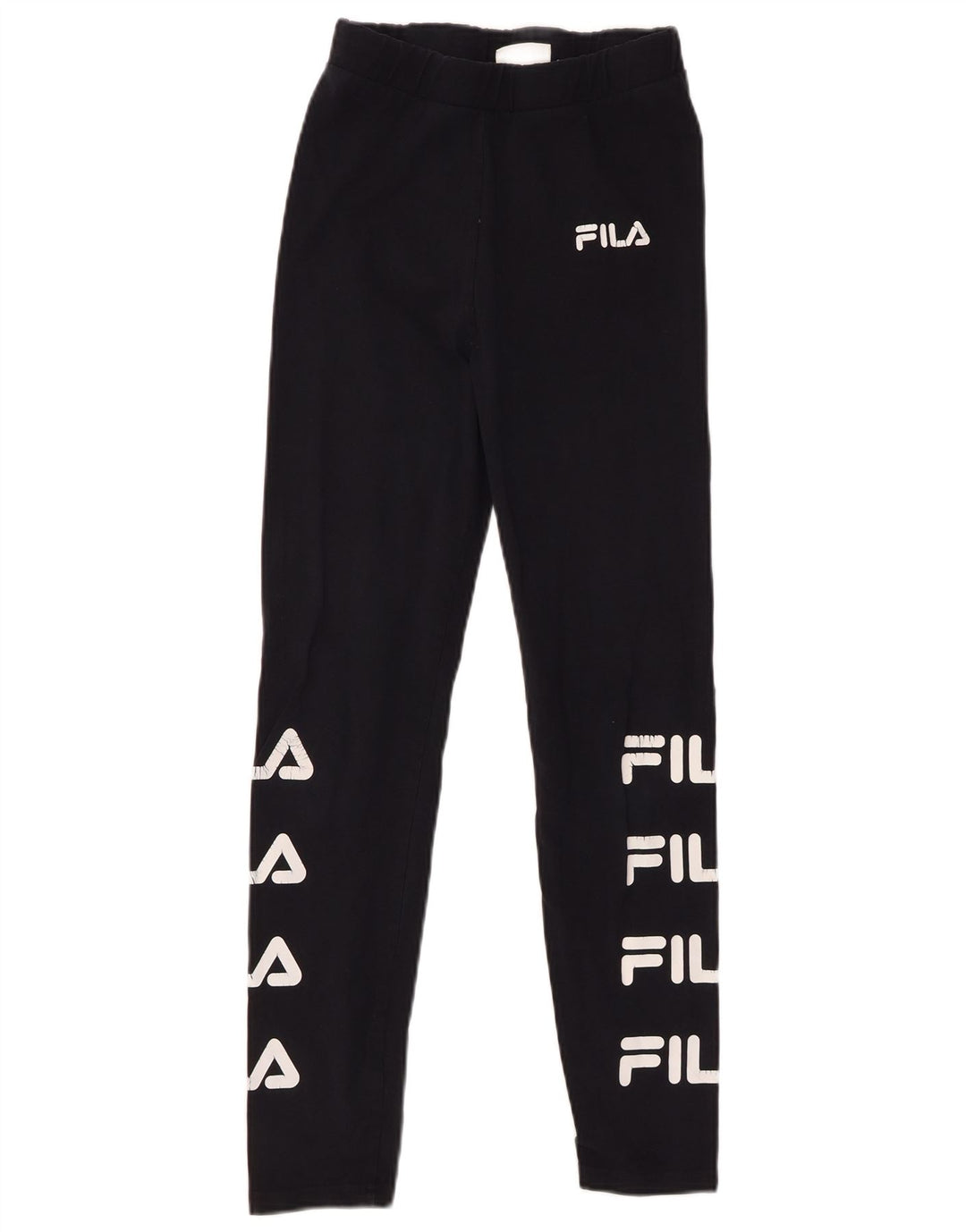 FILA Leggings graphiques pour femmes UK 10 petit coton noir