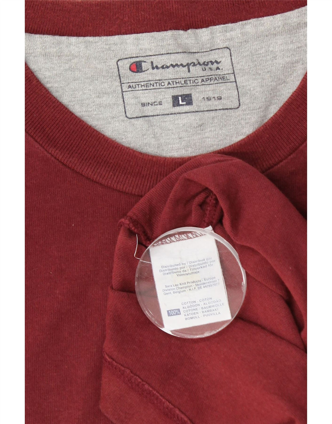 CHAMPION T-Shirt Graphique Homme Grand Coton Bordeaux