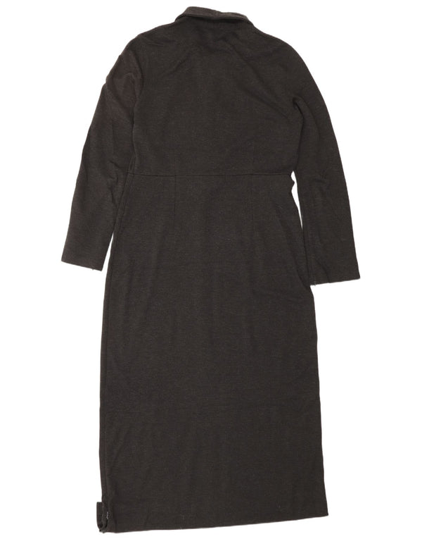 EDDIE BAUER Robe longue surdimensionnée à manches longues pour femme UK 10 Petit Gris