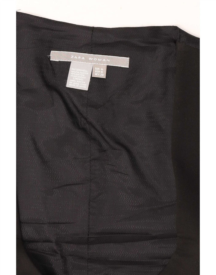 Zara Femme Gilet UK 12 Moyen Noir Polyester