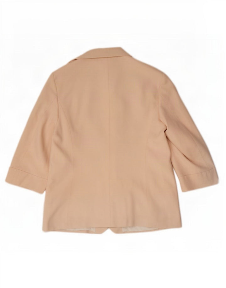 Marks & Spencer Veste blazer à manches 3/4 pour femme 1 bouton UK 16 Large Rose