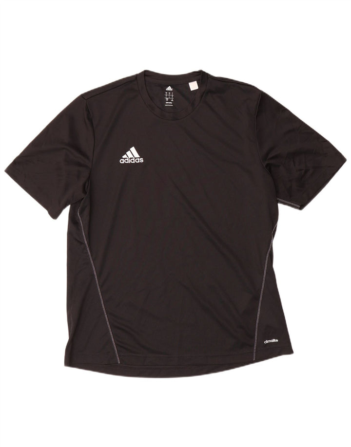 ADIDAS Hommes Climalite T-Shirt Haut Grand Noir Polyester