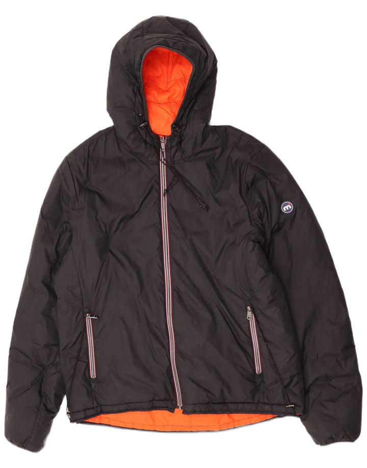 Mistral Veste coupe-vent réversible à capuche pour homme UK 42 XL Noir Polyamide