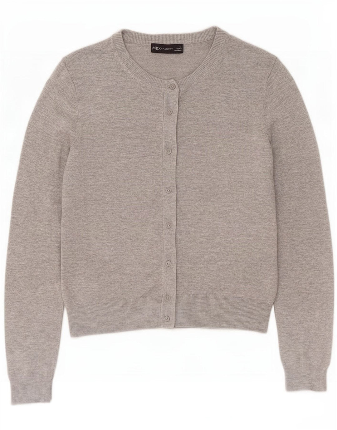 Marks & Spencer Cardigan pour femme en viscose gris moyen UK 42