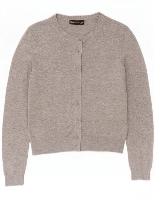 Marks & Spencer Cardigan pour femme en viscose gris moyen UK 42