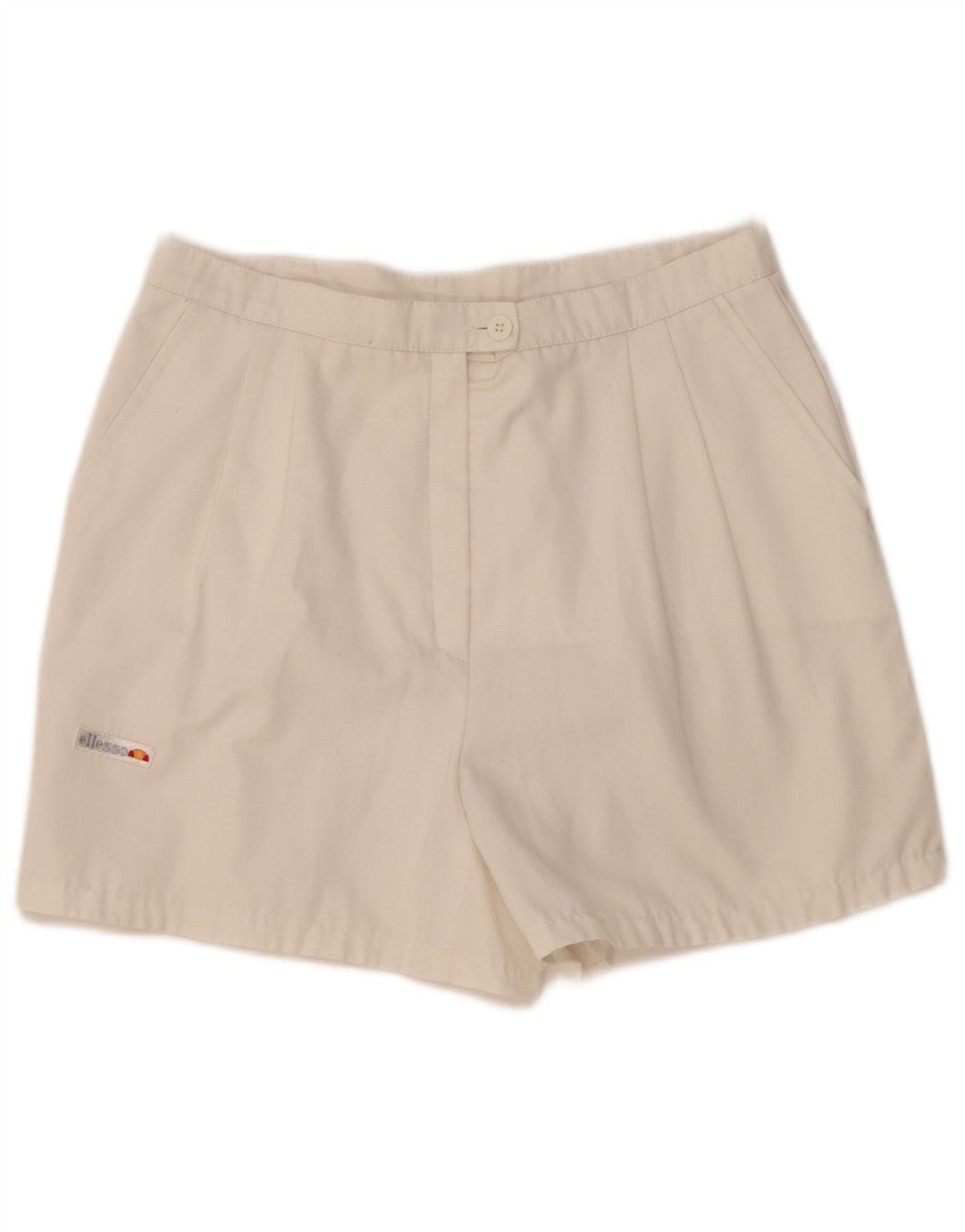 Ellesse Short chino taille haute pour femme Medium W30 Blanc