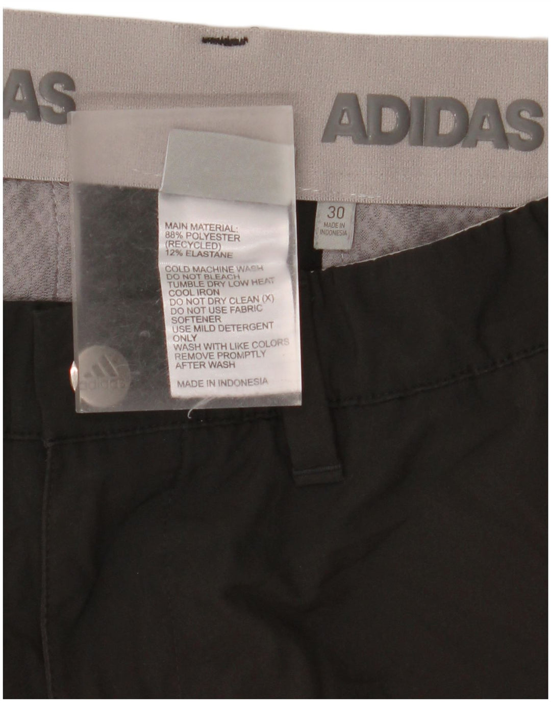 Adidas Short Chino W30 Homme Noir Moyen Polyester