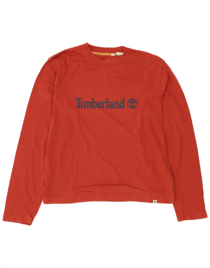 Timberland Haut Graphique à Manches Longues Homme Rouge Moyen Coton