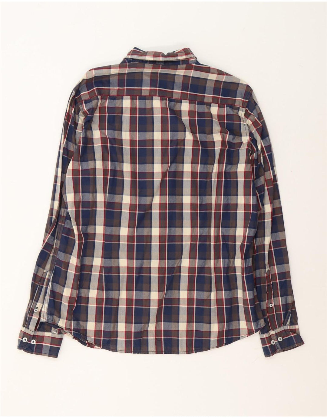 Benetton Chemise XL Coton À Carreaux Multicolore Homme