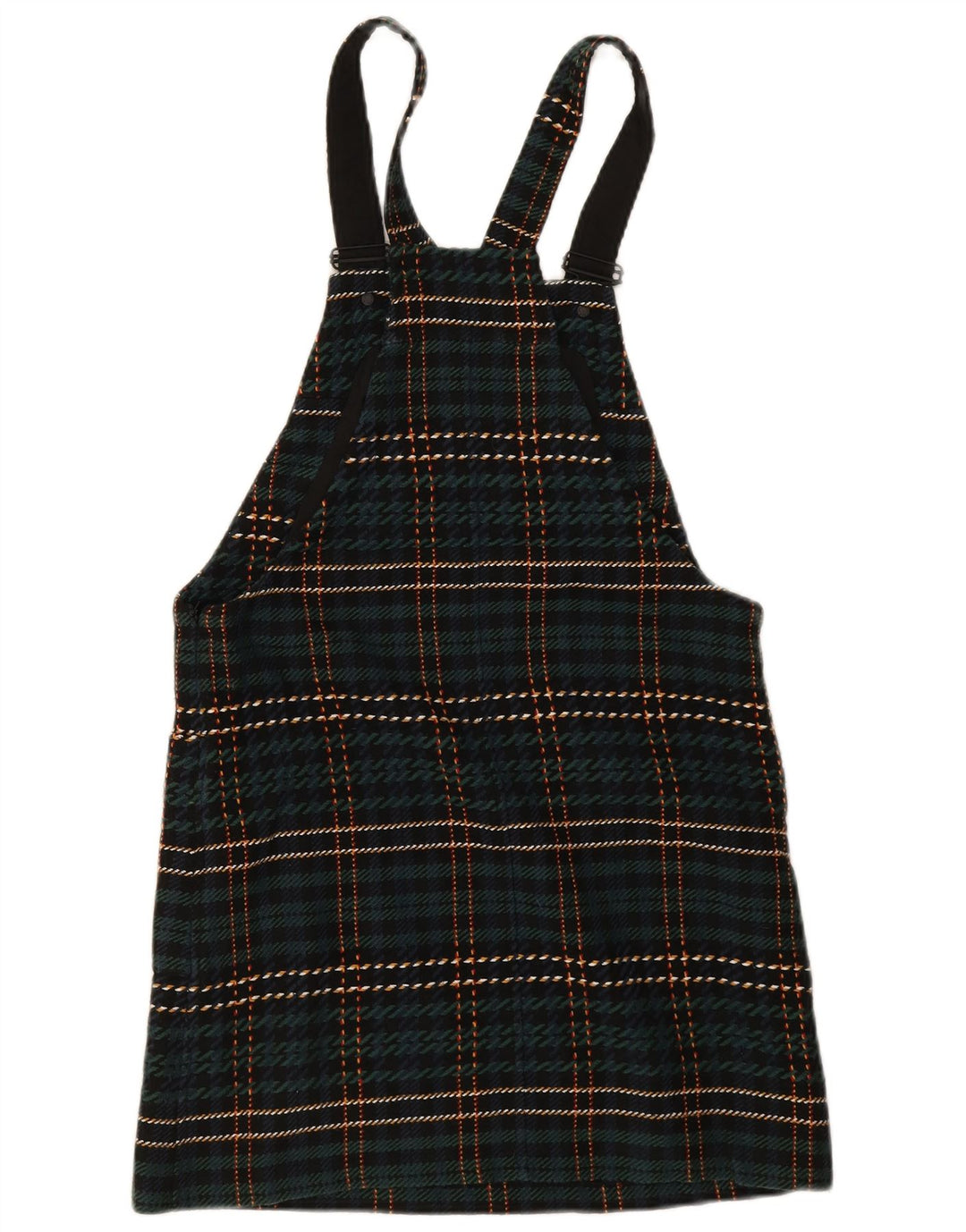 Jack Wills Robe Salopette Femme UK 8 Petit Vert Plaid Polyester
