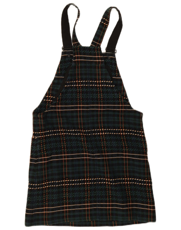 Jack Wills Robe Salopette Femme UK 8 Petit Vert Plaid Polyester