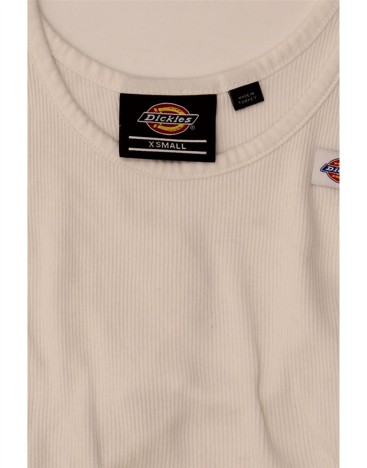 Dickies Débardeur court pour femme UK 4 XS Blanc