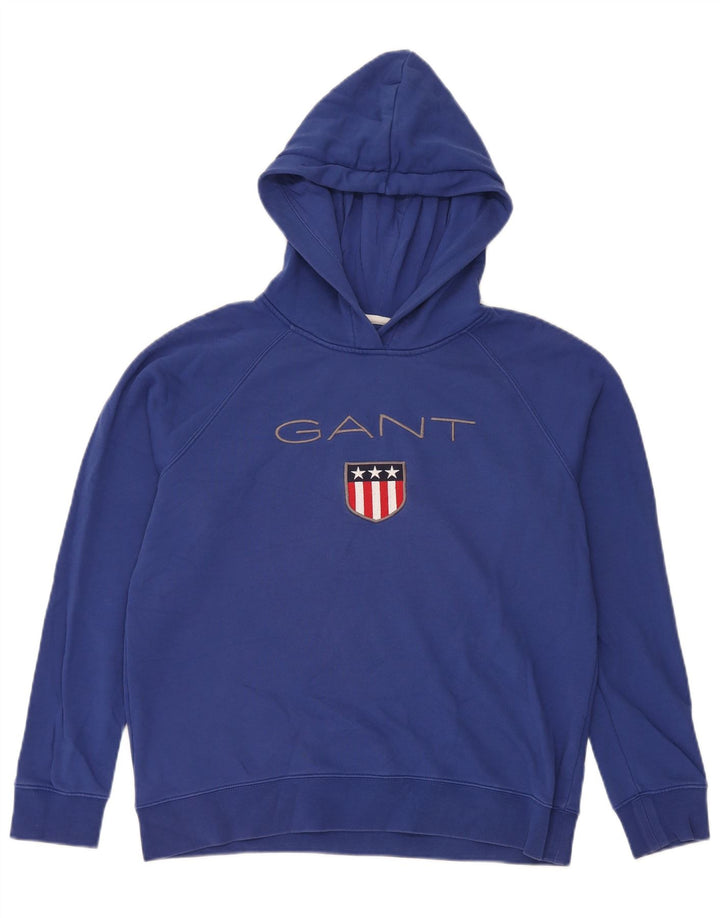 Gant Pull à capuche graphique homme grand bleu coton