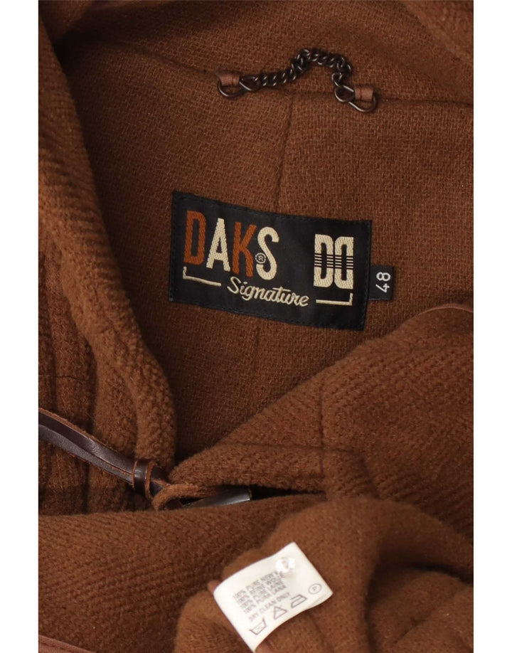 DAKS Duffle-coat à capuche pour homme IT 48 en laine marron moyen
