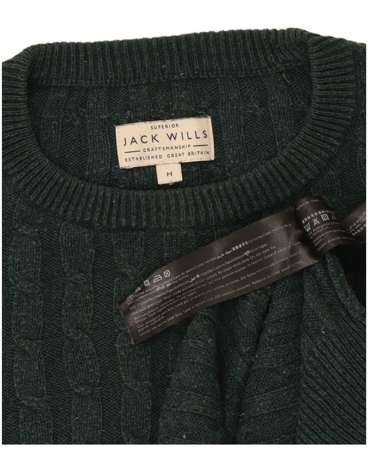 Jack Wills Pull à col rond pour homme en laine vert moyen