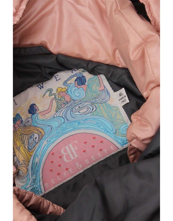 Belfe & Femme Veste matelassée surdimensionnée à capuche IT 46 Large Rose Polyester
