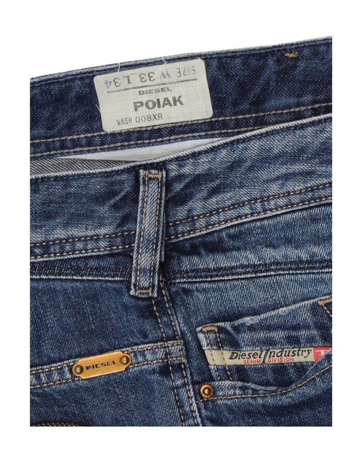 Diesel Jean Droit Poiak W33 L30 Homme Bleu Coton