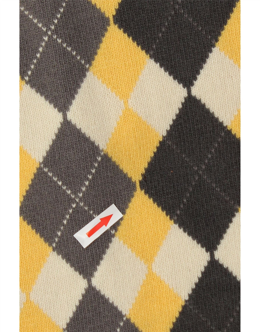 Tom Tailor Pull col rond pour homme en laine jaune à losanges/diamants