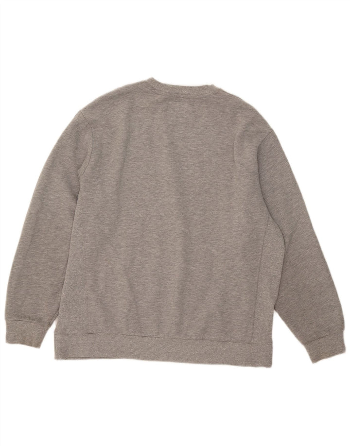 Superdry Sweat-shirt surdimensionné graphique pour femme UK 14 Large Gris Coton