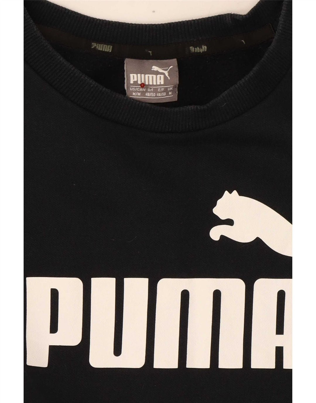 Puma Sweat-shirt graphique pour femme UK 14 Bleu marine moyen Colourblock