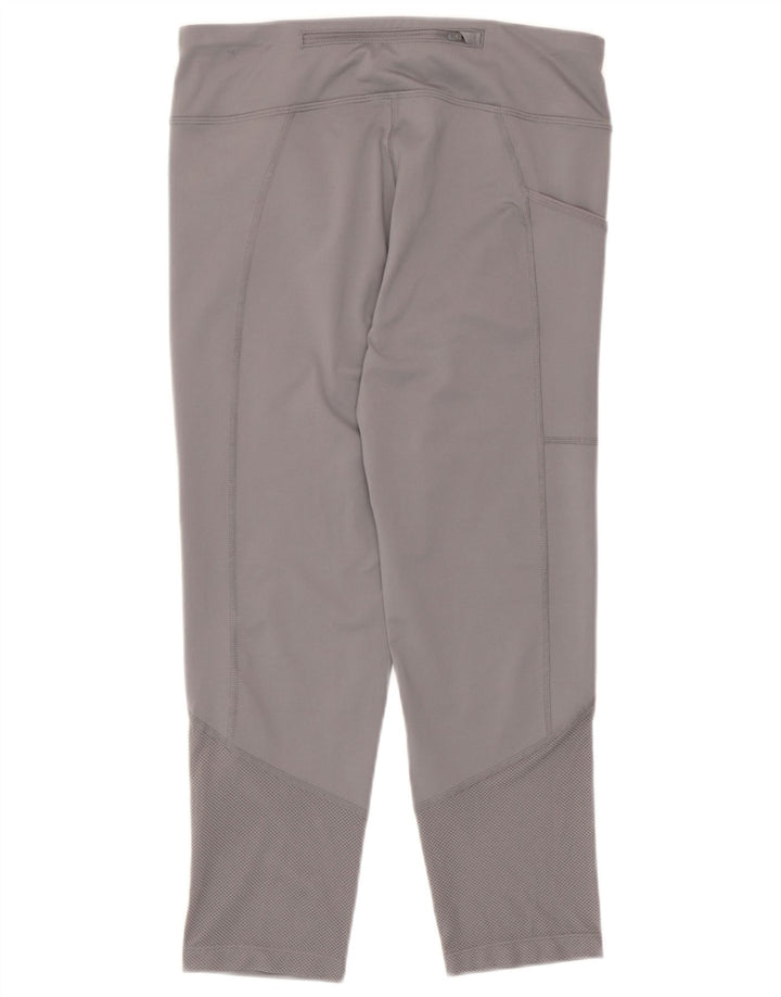 Nike Legging Capri Dri Fit pour femme UK 10 Petit Gris Polyester