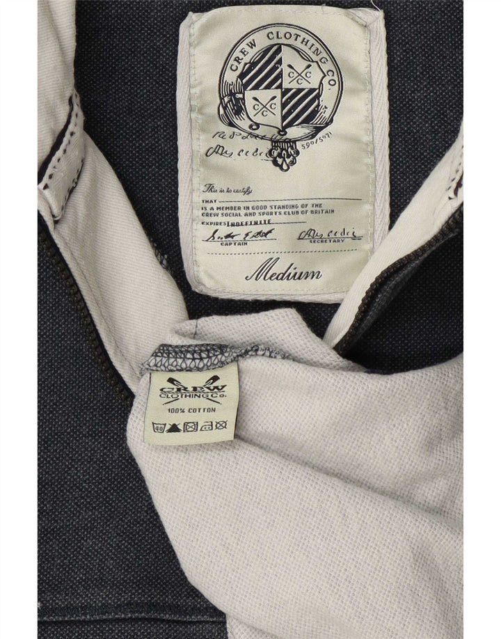 Crew Clothing Sweat-shirt à col zippé pour homme en coton gris moyen