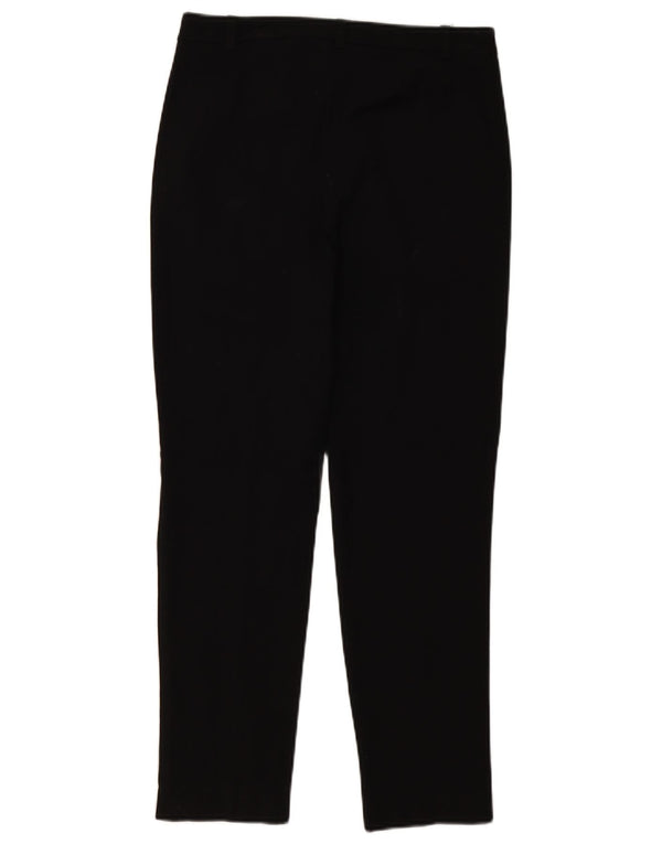 Marks & Spencer Womens Slim Suit Trousers UK 10 Small W28 L26 Black Viscose