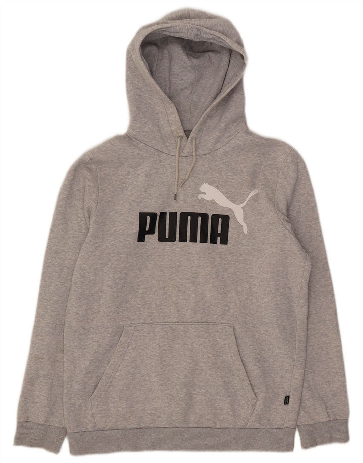 Puma Pull à capuche graphique homme petit gris coton