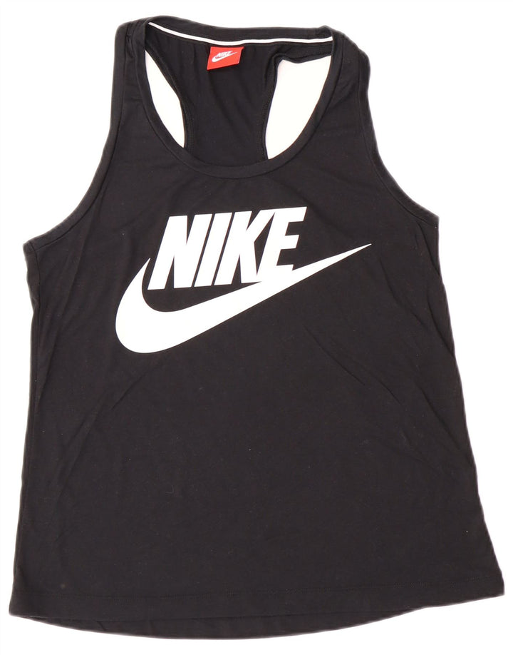 NIKE Débardeur graphique pour femme UK 10 Small Noir