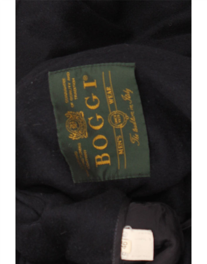 Boggi Manteau Homme UK 46 3XL Bleu Marine Laine