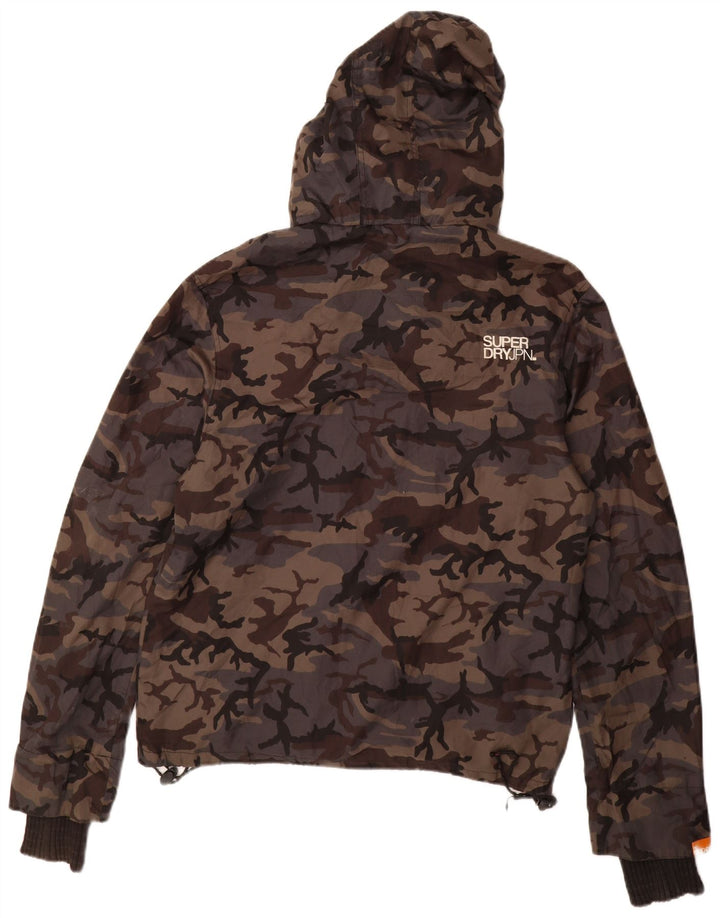 Superdry Veste coupe-vent graphique pour hommes UK 38 Nylon gris moyen