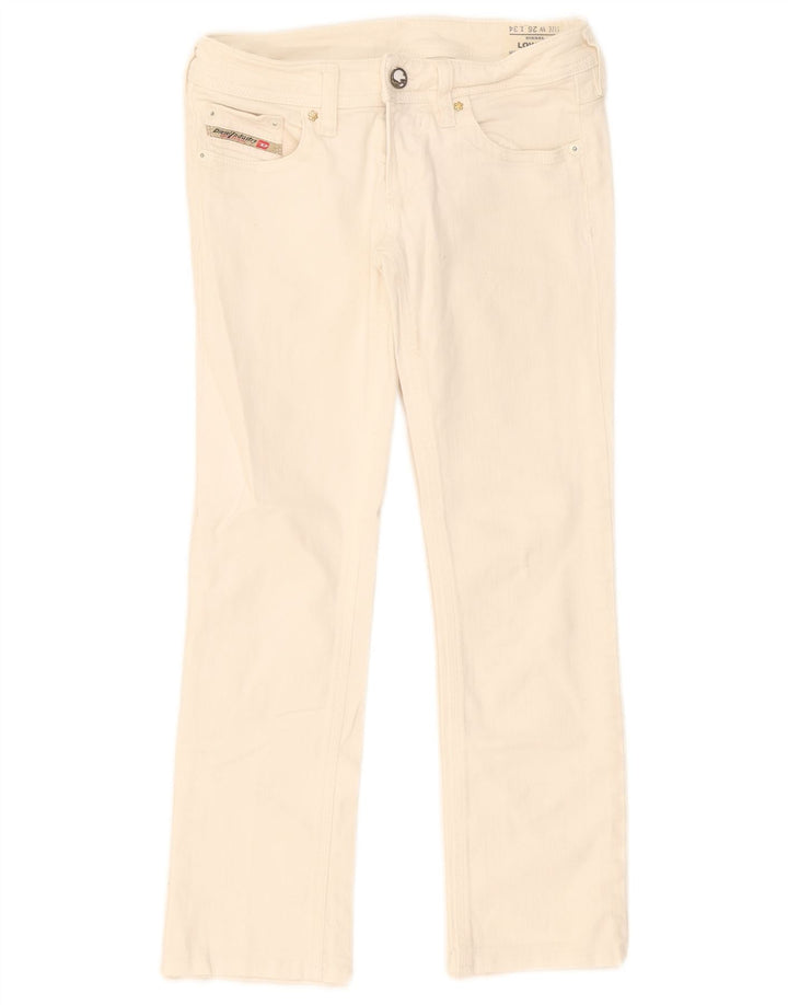 Diesel Jean Lowky Cropped Femme W26 L24 Coton Blanc Cassé