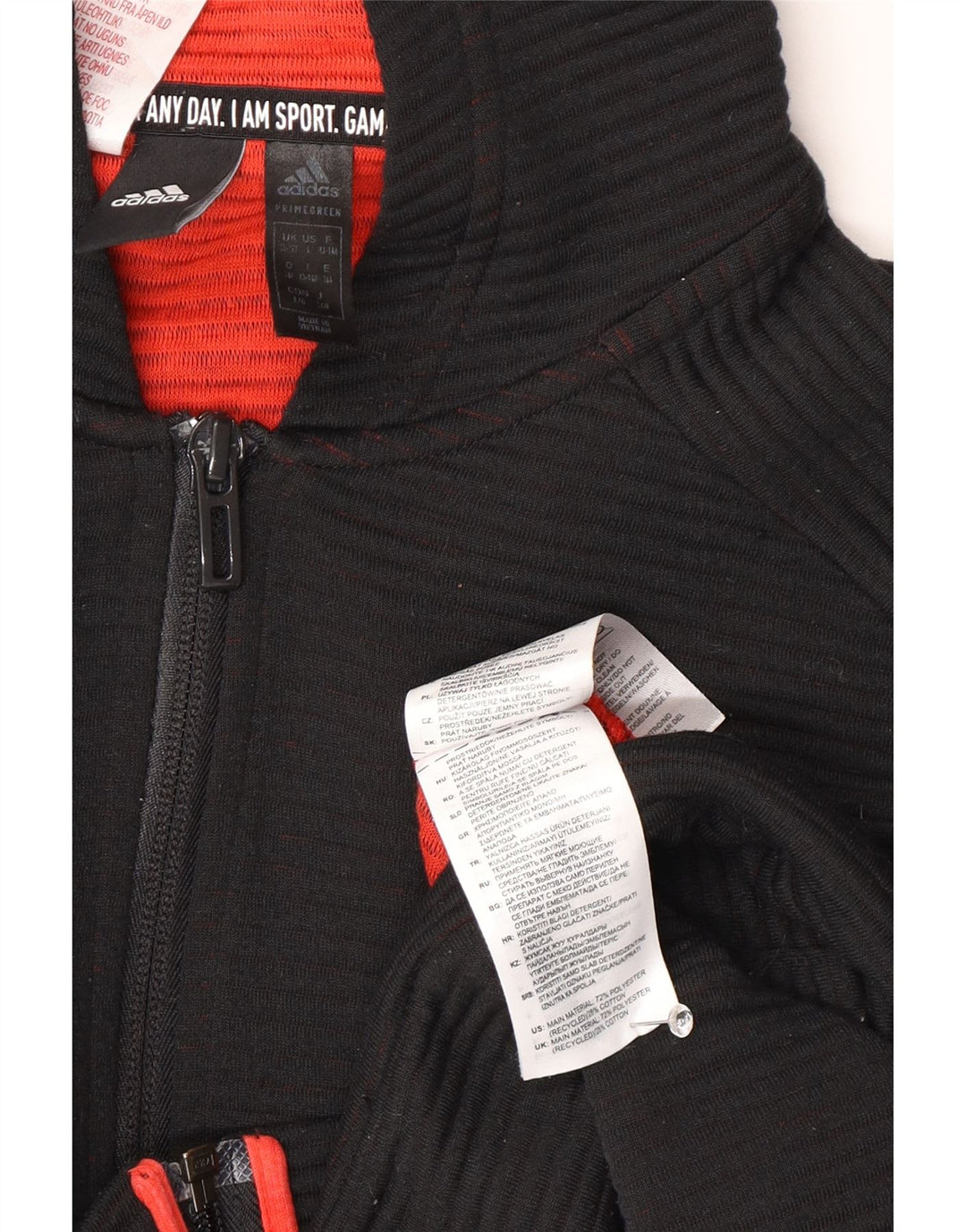 Adidas Pull à capuche zippé garçon 13-14 ans Noir Polyester