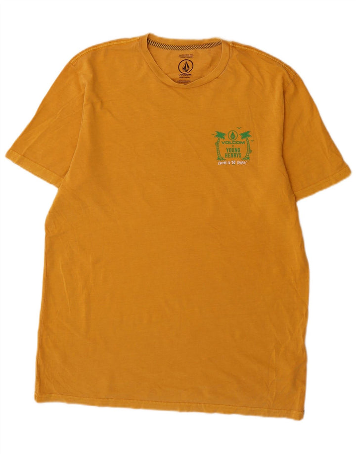 Volcom T-Shirt Graphique Coupe Moderne Homme Jaune Moyen Coton