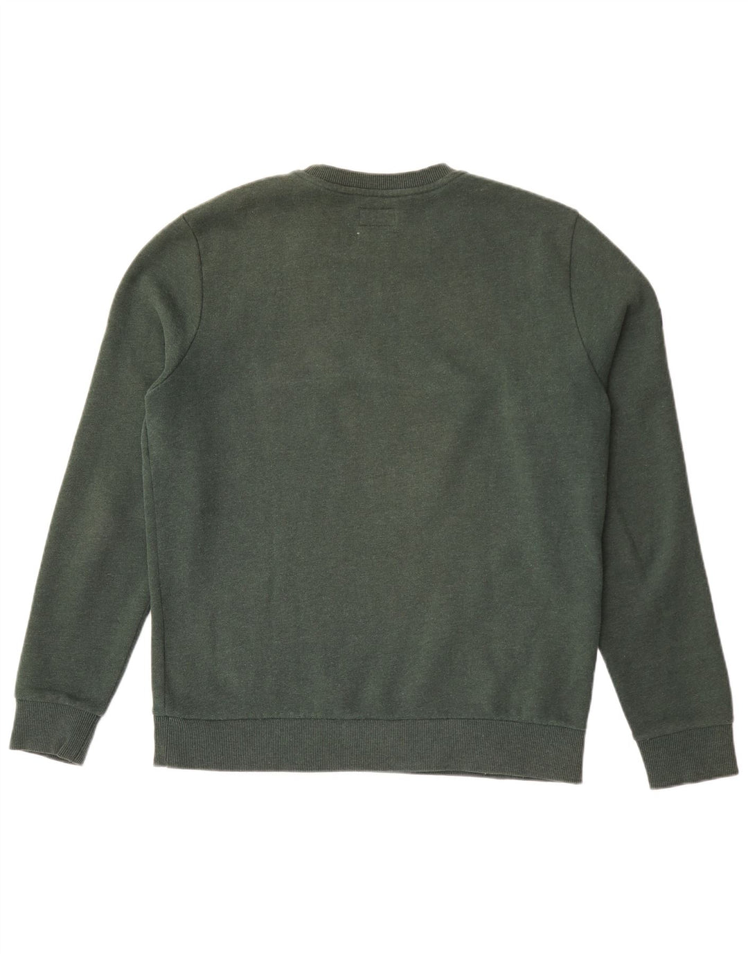 Superdry Homme Graphic Sweatshirt Jumper Large Vert Coton