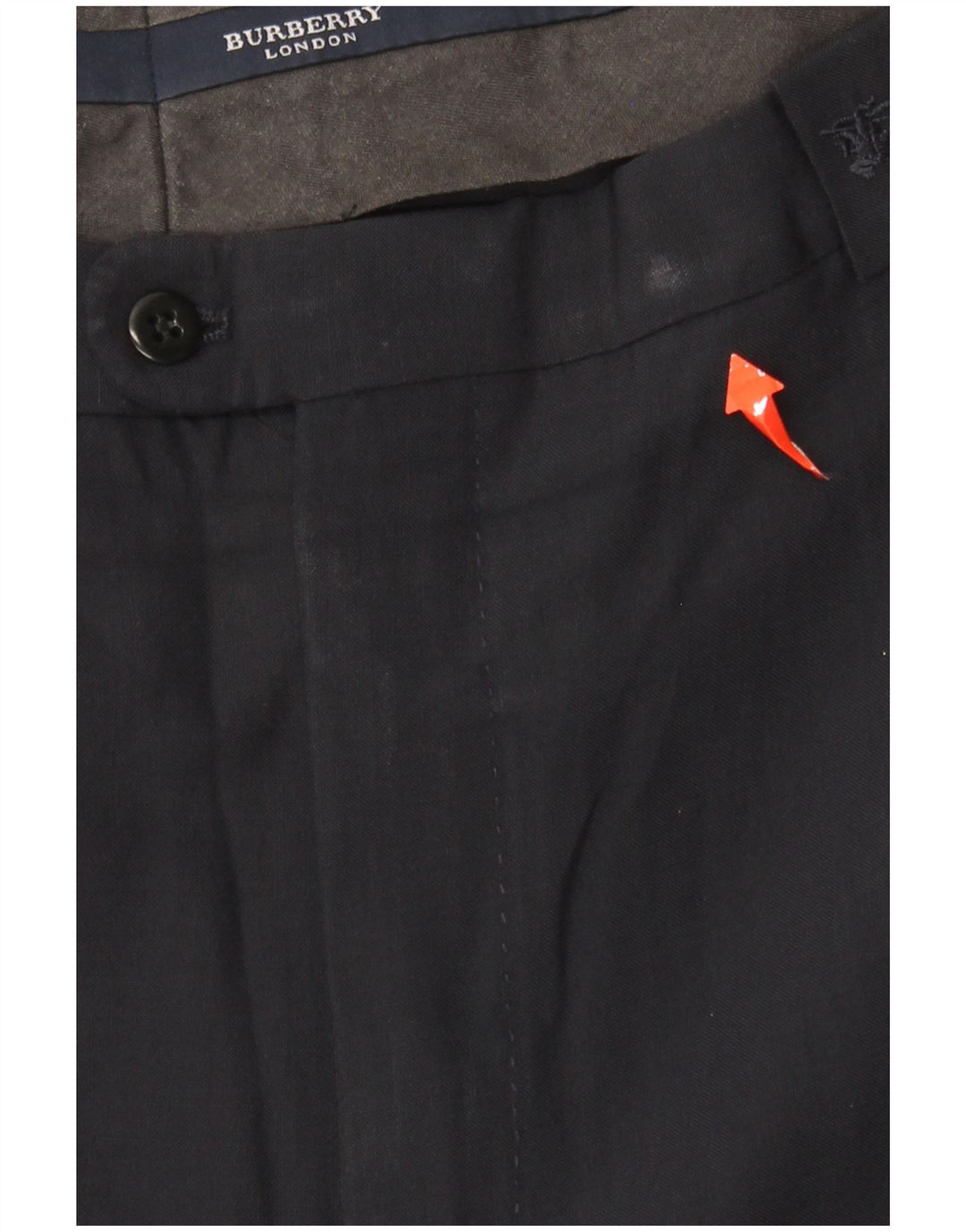 Burberry Pantalon de costume pour homme IT 48 Medium W36 L31 Bleu marine en laine