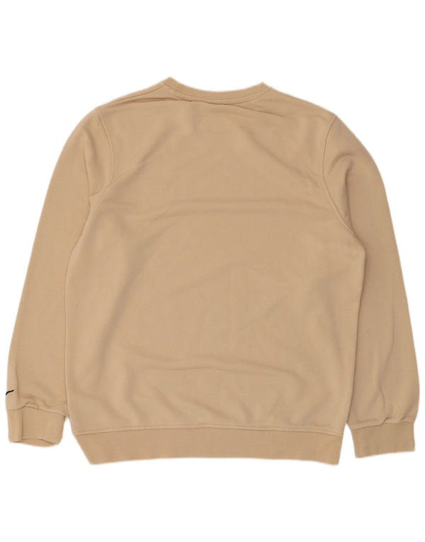 Nike Womens Sweatshirt Jumper UK 20 2XL Beige Cotton