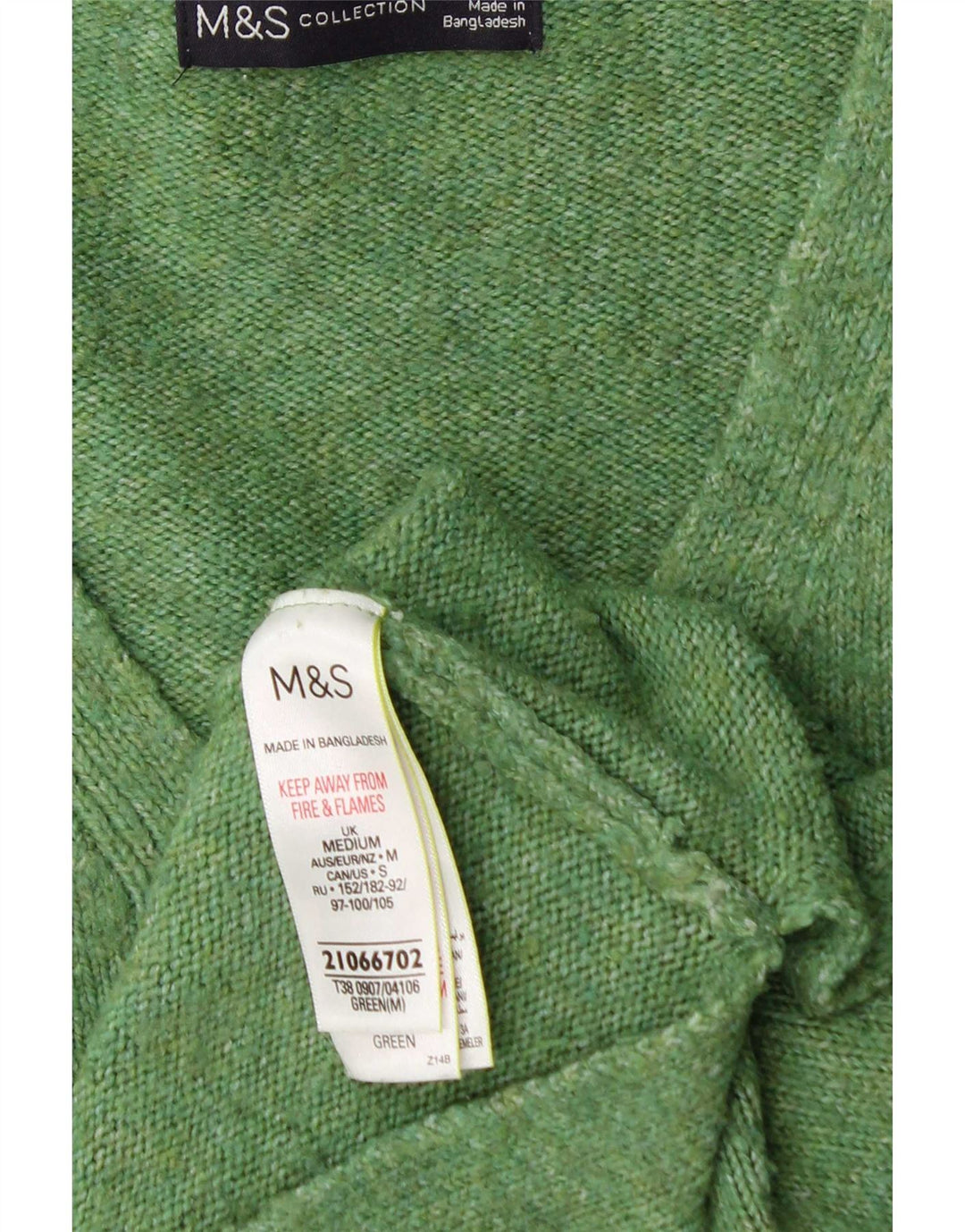 Marks & Spencer Pull surdimensionné à col en V pour femme UK 14 Vert moyen